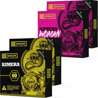 Kit 2x Termogênico Kimera Thermo 60 comps e 2x Kimera Woman 60 caps - Iridium Labs
