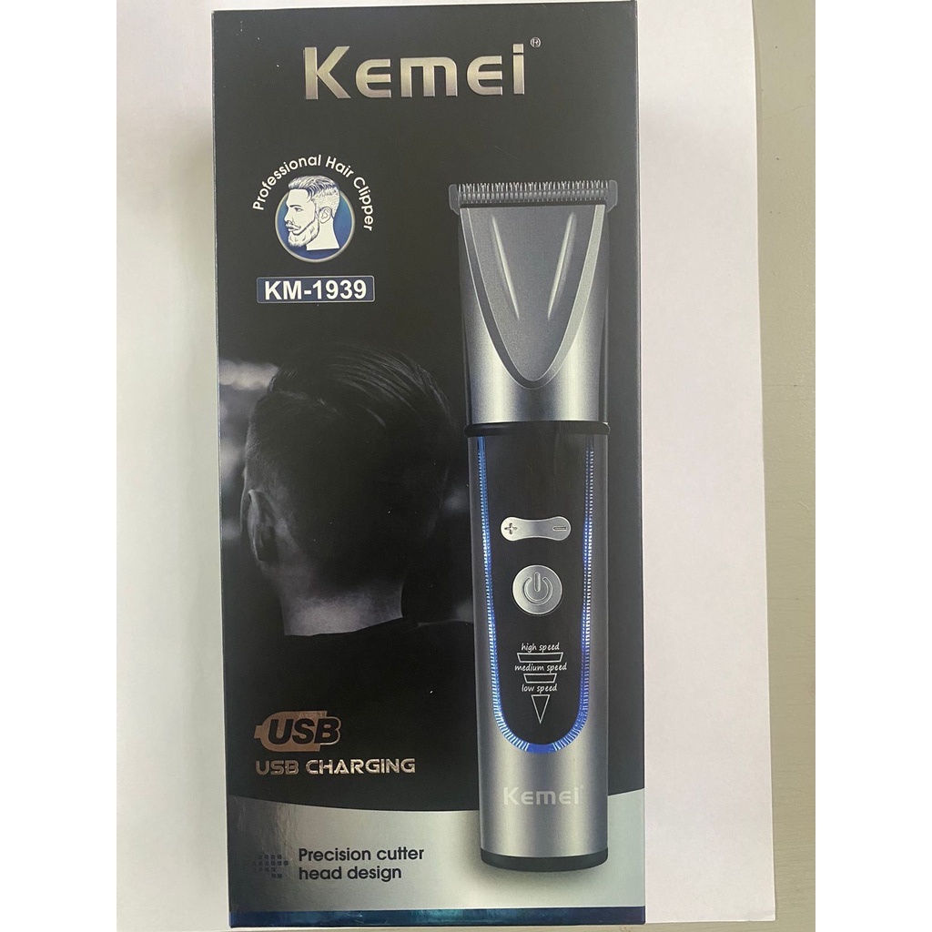 Maquina cortar cabelo profissional eletrico kemei km-1939 em Oferta na Shopee