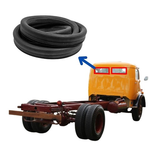 Borracha Vigia Vidro Traseiro Caminhão Mercedes 1111/1113 em Oferta na Shopee