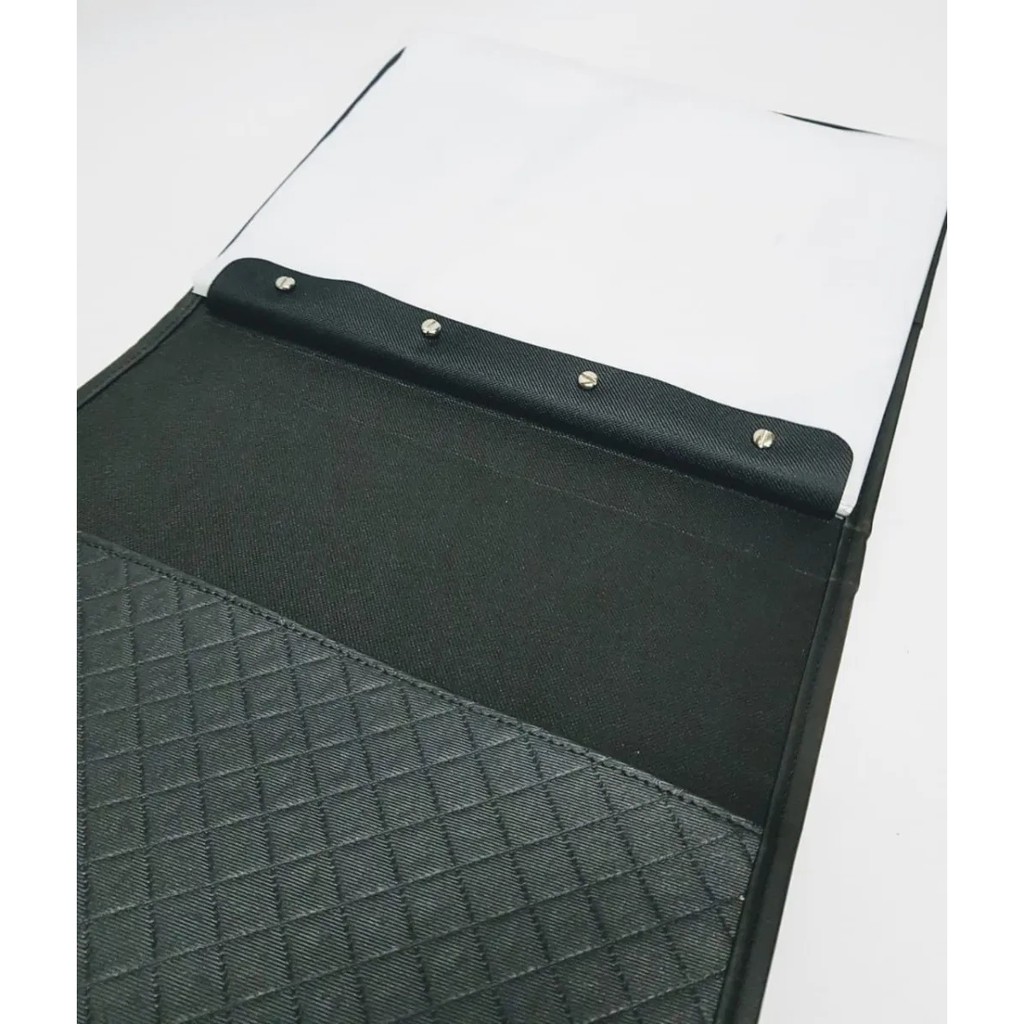 Kit Pasta Catálogo Escolar A4 Preta Matelasse Luxo Com 50 Envelopes