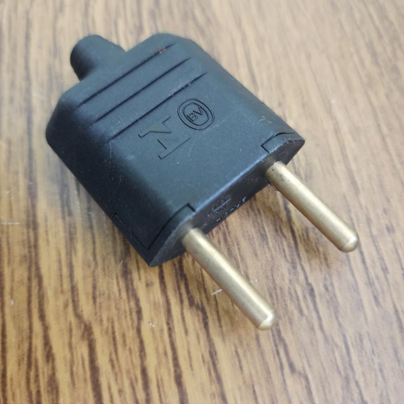 Plug macho tomada Preta 10A Margirius preto 2 pinos Tomada 10 Amperes eletrodomésticos