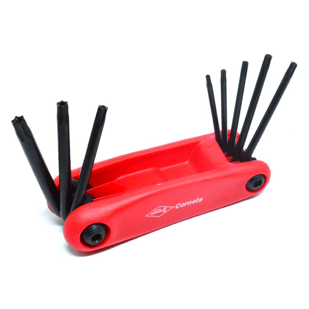 Jogo Chave Torx Tipo Canivete T9 A T40 8 Peças Crv - Original Corneta