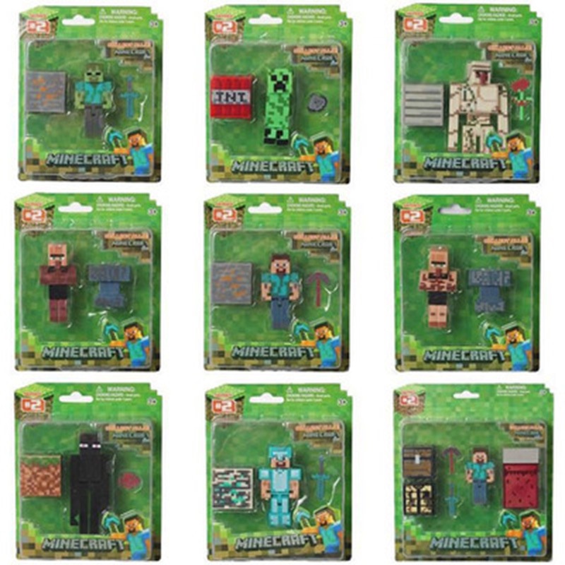 Boneco De Pelúcia Minecraft Série Completa My World Brinquedo Steve Creeper  Enderman Ovelha Abelha Warden Pelucia Presente Para Crianças
