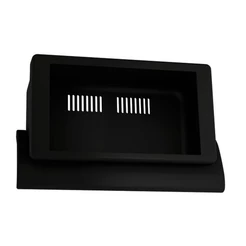 Moldura p/ MP5 2 Din Fiat Uno Mille, Fiorino Mille 04 à 13 - Preto Fosco