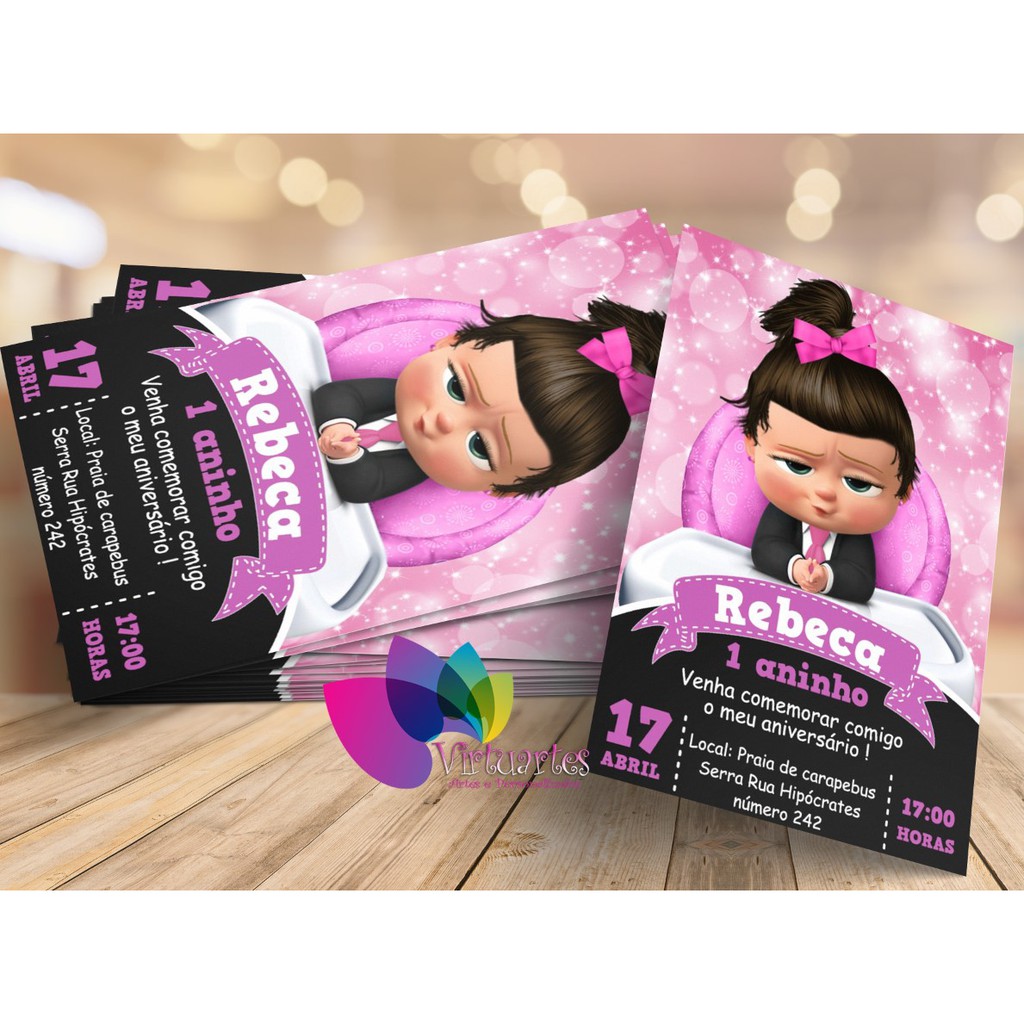 20 Convites aniversário Personalizado Poderosa Chefinha 1