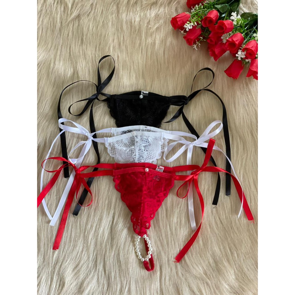 Kit 3 Calcinha Tailandesa Com Fita Cetim Nas Laterias Lingerie Sexy Pérolas Shopee Brasil 6791