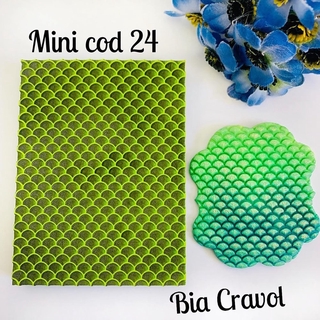 MINI Textura de Emborrachado Mod 24 - Mini Escamas - 10x7,5 cm