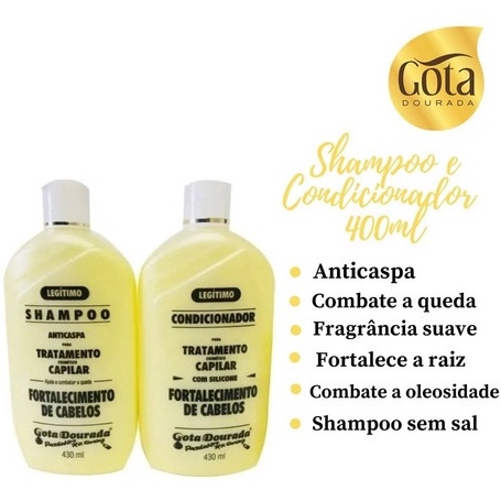 Kit Gota Dourada Shampoo + Condicionador Fortalecedor