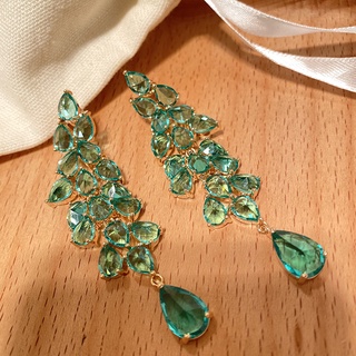 Brincos De Prata 925 Com Borlas Multi-Leaf Estilo Chinês Original/Jade Retro Em Estoque earrings