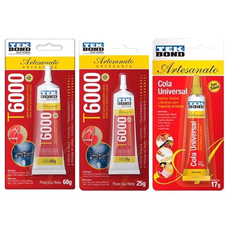 Adesivo Cola Para Artesanato T6000 Permanente TekBond em Oferta na Shopee