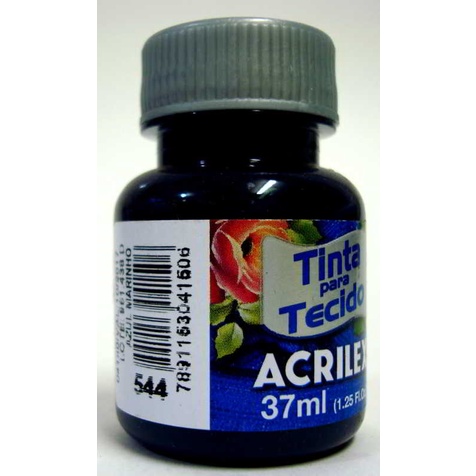 Tinta Para Tecido 37ml Fosca - 544 Azul Marinho Acrilex em Oferta na Shopee