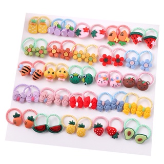 10 Pcs Animais Bonitos Dos Desenhos Animados Faixas De Cabelo Elásticos Crianças Laços Meninas Acessórios Para O em Oferta na Shopee