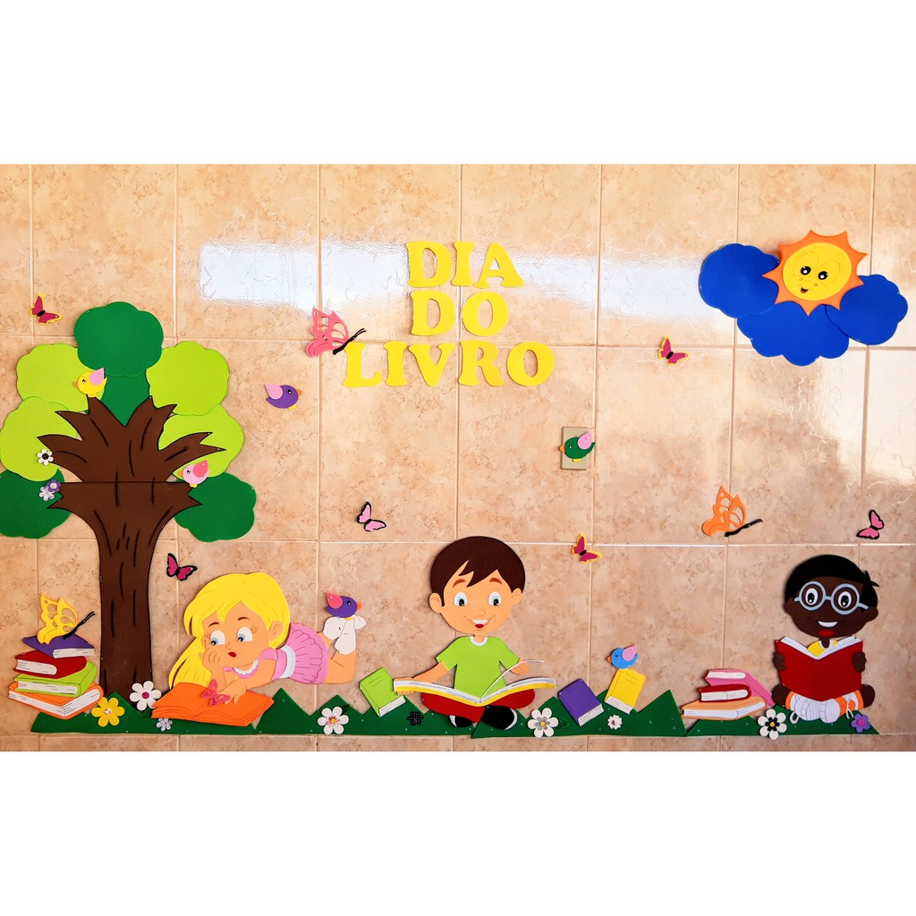 DECORAÇÃO (PAINEL DIA DO LIVRO FEITO DE EVA) | Shopee Brasil