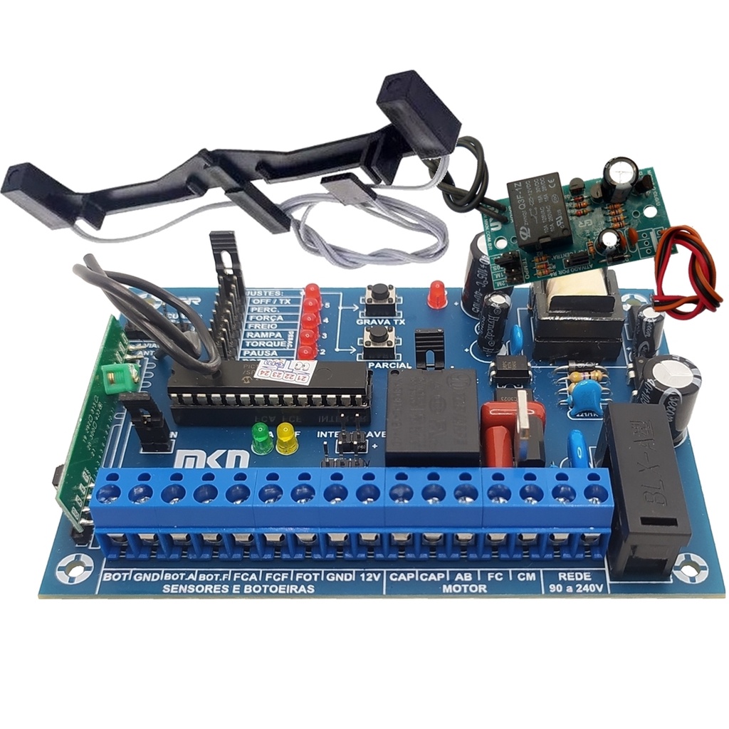 Placa com modulo para Trava e fim De Curso Para Portão Automático