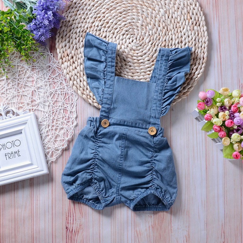 Macacao Jeans Infantil Feminino Recem Nascido Shopee Brasil