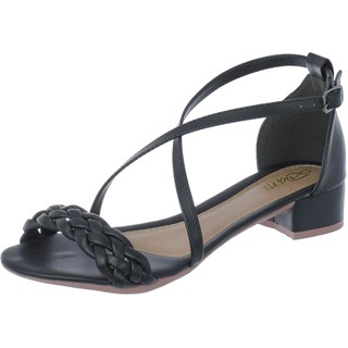 Sandália Saltinho Dani Silva Cruzada Trança Tendência Preta em Oferta na Shopee