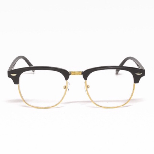 óculos armação clubmaster preto dourado tetro Geek grau feminino masculino vintage