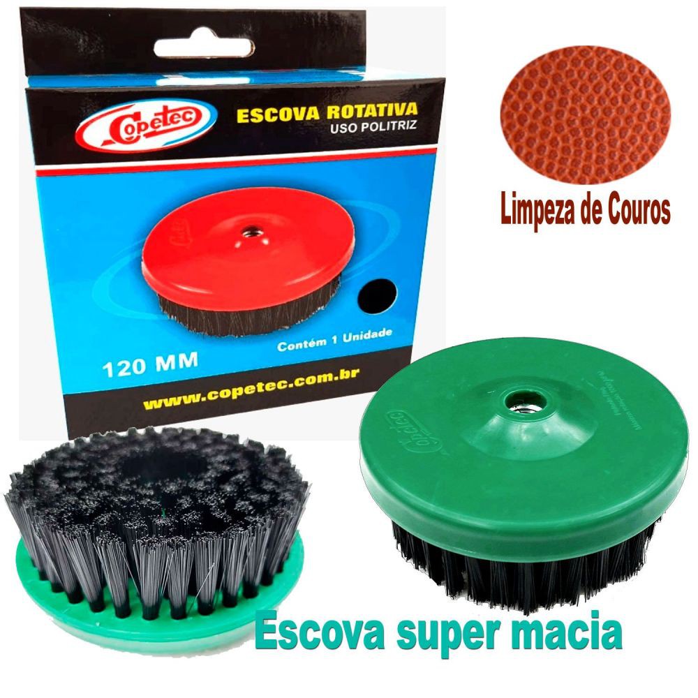 Escova Rotativa uso Politriz para lavagem de estofados, colchões etc Super Macia 120mm Copetec