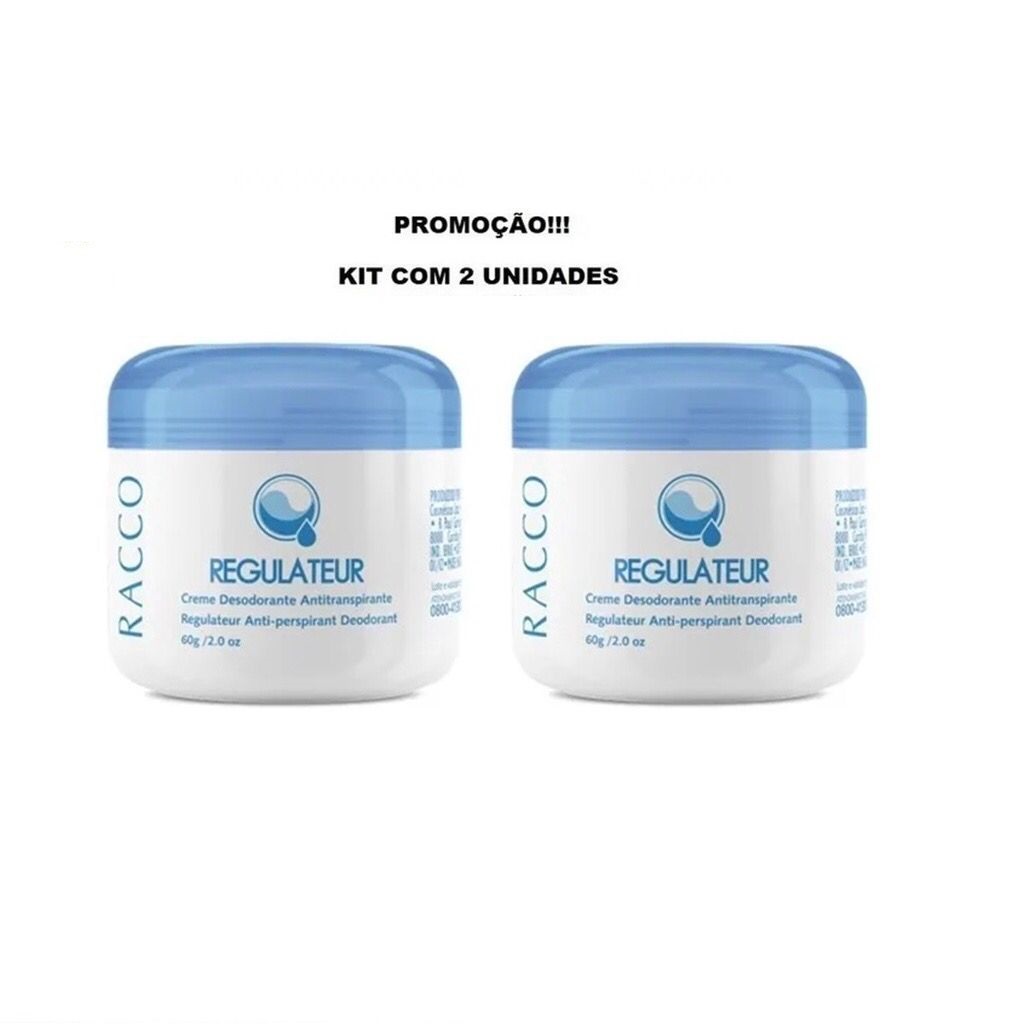 Kit 2 Unidades Racco Regulateur Creme Desodorante, 60g - Racco
