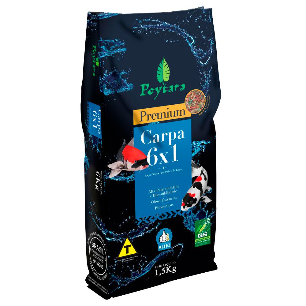 Ração Poytara Carpa Premium 6x1 1,5Kg