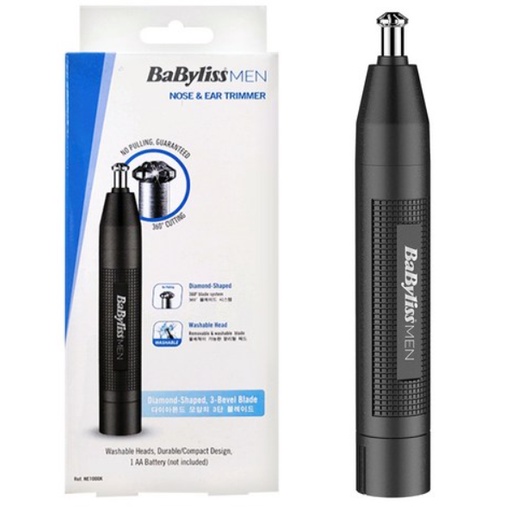 BABYLISS NE1000K Para Homens Aparador De Pêlos De Nariz E Orelhas