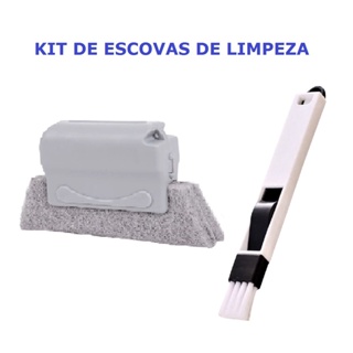 KIT de Escovas Limpa Cantos Frestas Janelas Friso de Porta Teclados e etc em Oferta na Shopee