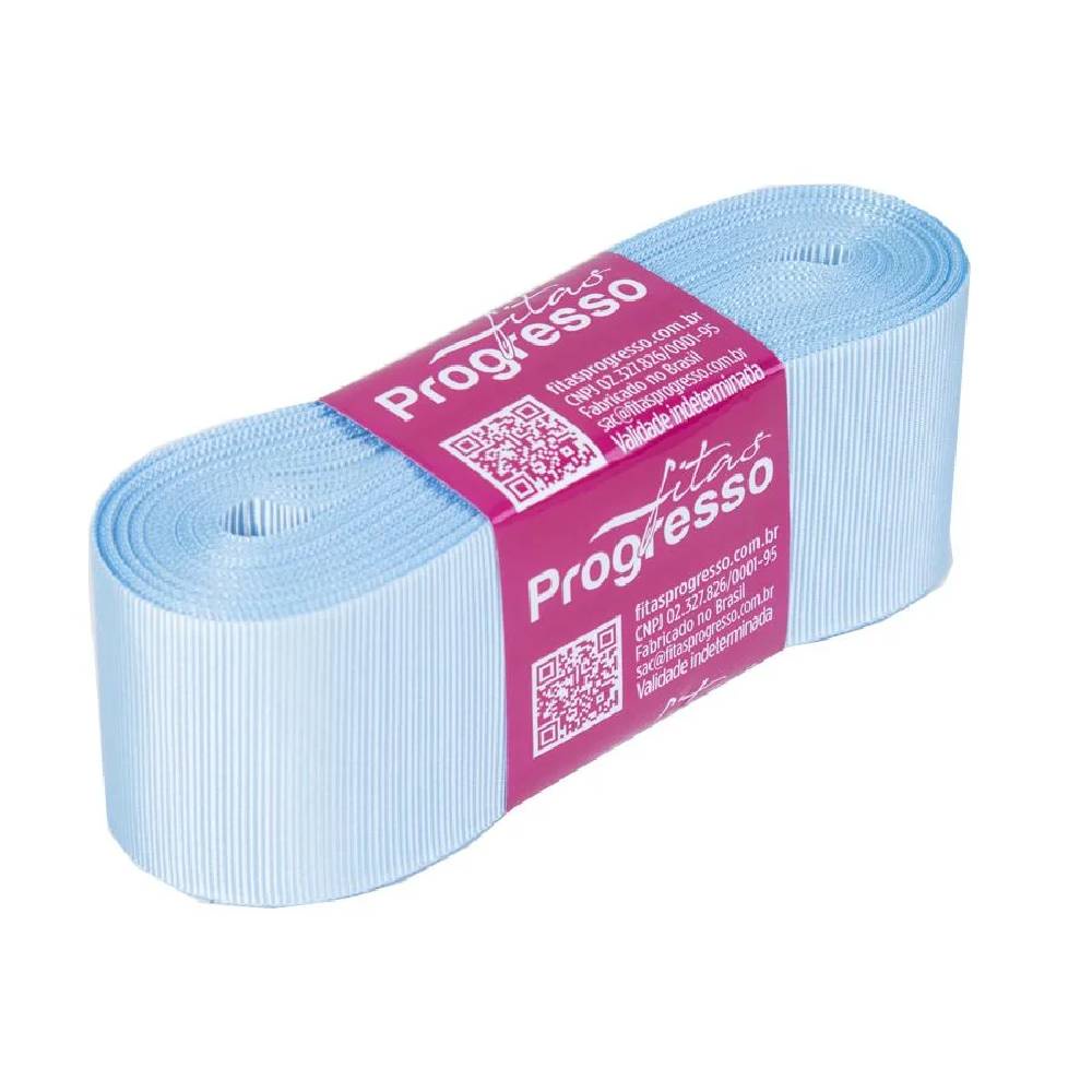 Fita Gorgurão Progresso 38mm nº9 - 10m 212 Azul Bebê - 1un