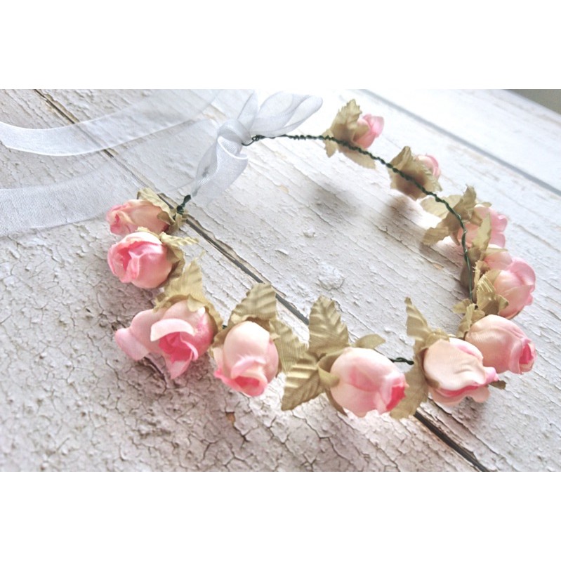 Coroa de flores tiara Newborn para ensaio recémnascido e