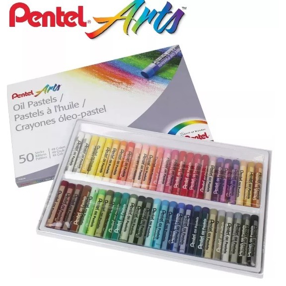 Giz pastel oleoso 50 cores pentel ref: phn-50 | BeeCost