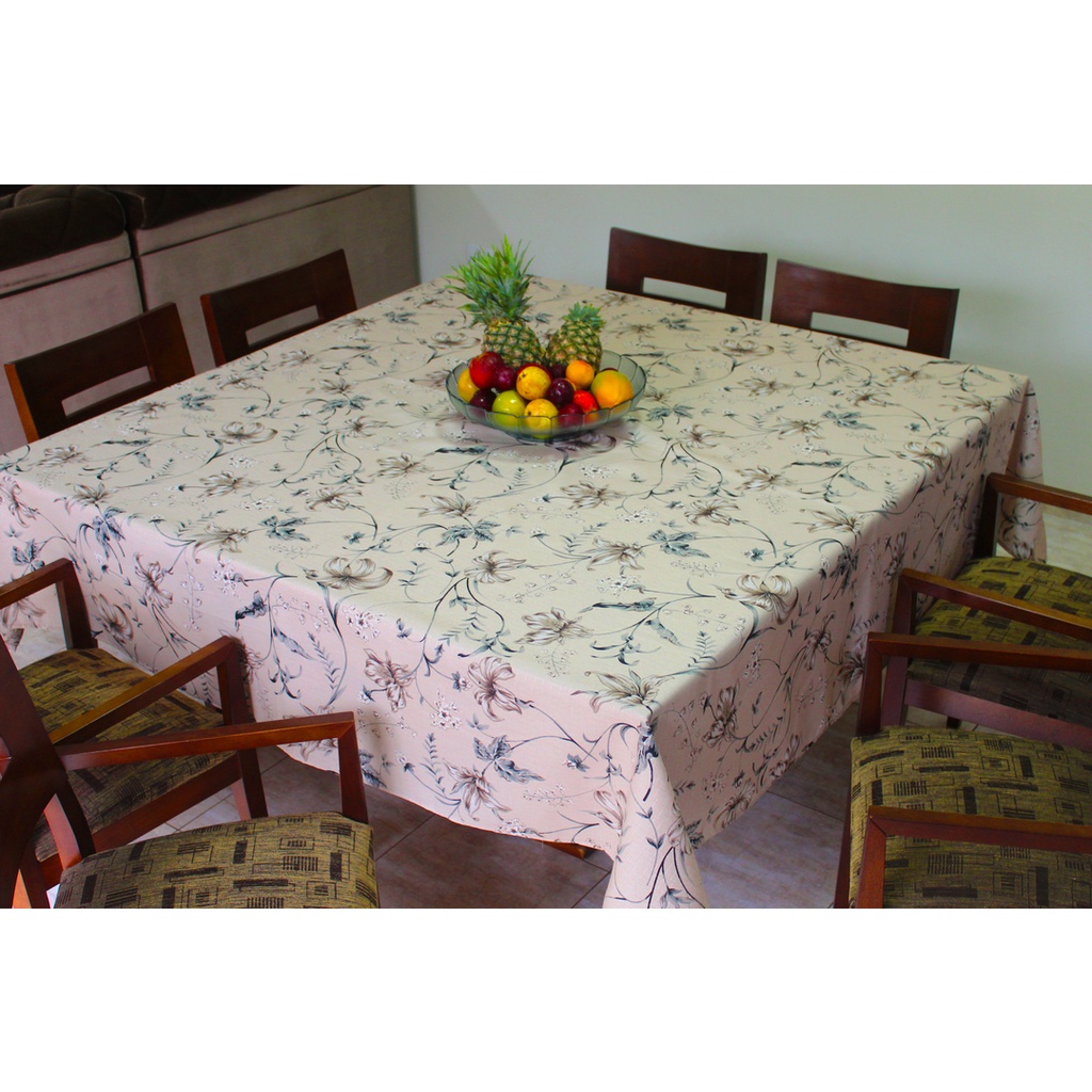 Toalha de Mesa Quadrada em Tecido Linhão Rústico 2,20m x 2,20m - Várias Estampas em Oferta na Shopee