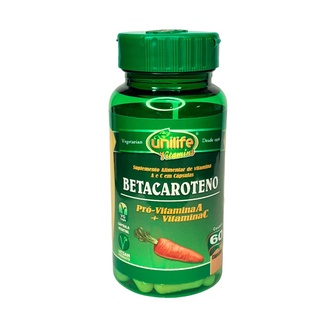 Betacaroteno Pró Com Vitaminas A E C Unilife 60 Cápsulas De 500mg