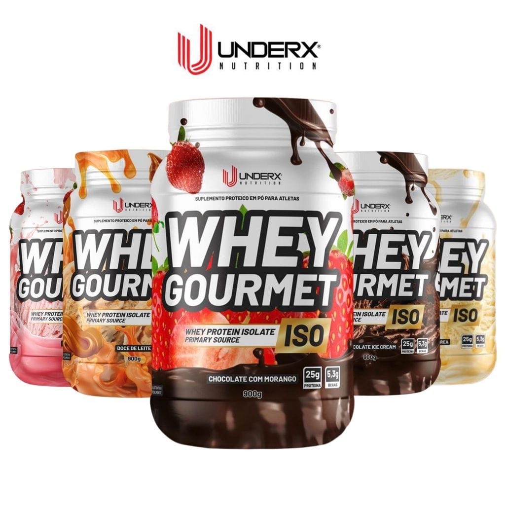 kit whey protein 2X whey protein Gourmet Isolado UnderX 1.8KG whey protein wey protein