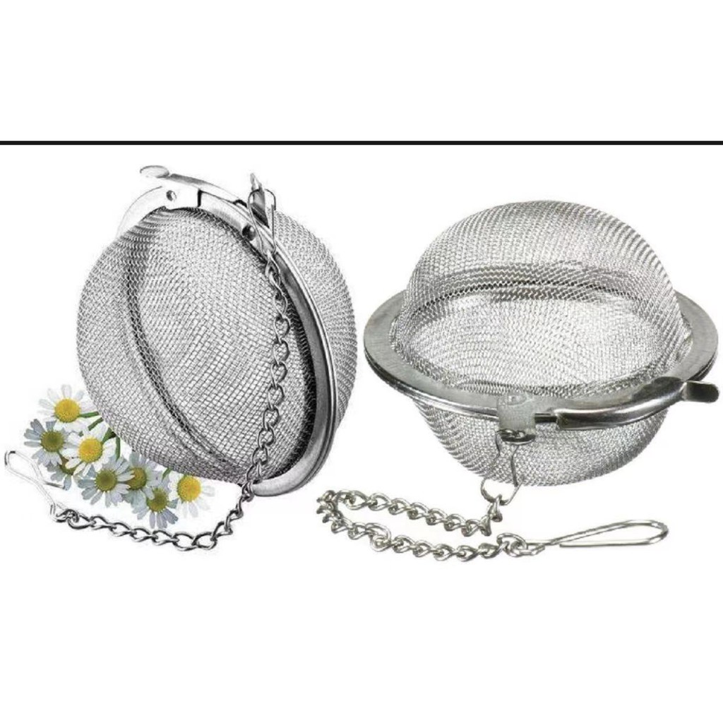 Infusor de Chá Ervas Inox Mini Peneira em Aço Coador Metal Capsula Infusora em Oferta na Shopee