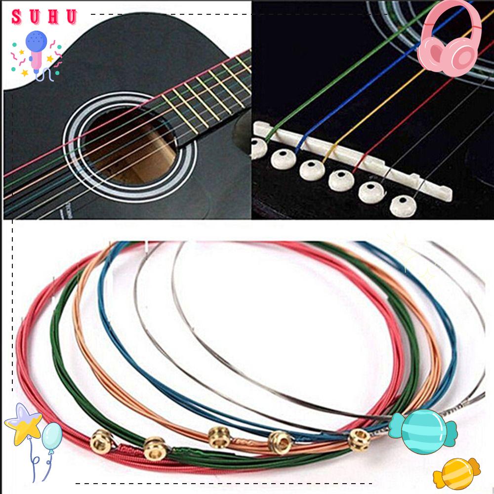 SUHU Cordas De Violão Acústico Novo Laço-Íris Material De Aço Claro em Oferta na Shopee