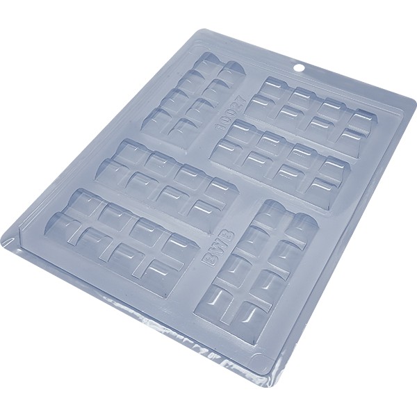 FORMA SIMPLES MINI TABLETE CÓD.:10027 EM ACETATO BWB PARA BOMBOM, DOCES DE CHOCOLATE E CONFEITARIA. - Home & Living