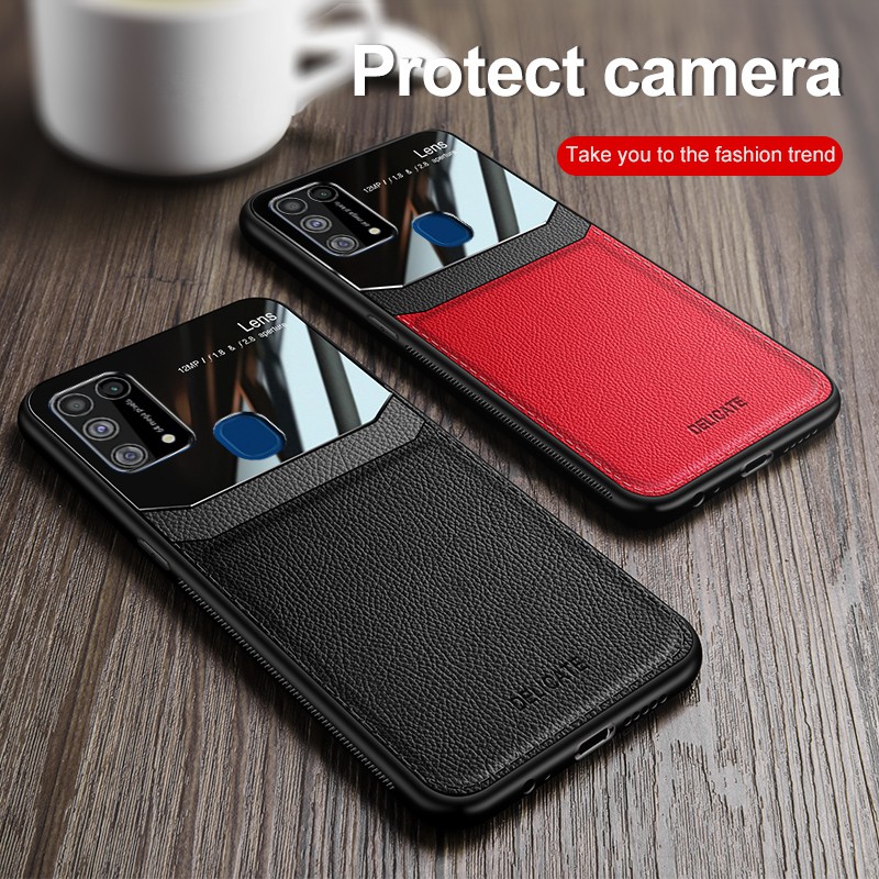 Capa De Luxo Samsung Galaxy M31 M21s M30s M21 Couro Tampa Traseira Dura De Protecao A Prova De Choque Caso De Telefone Celular Shopee Brasil