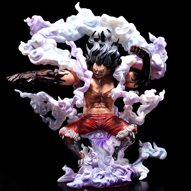 28cm Anime One Piece Figure Luffy Gear 4 Action Figure snake man Caixa De Cor Action Figure One Piece Boneco Luffy