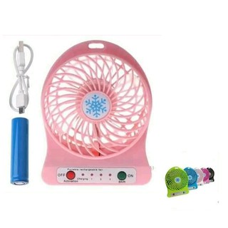 Ventilador Portátil Mini Recarregável Usb Com 3 Velocidades