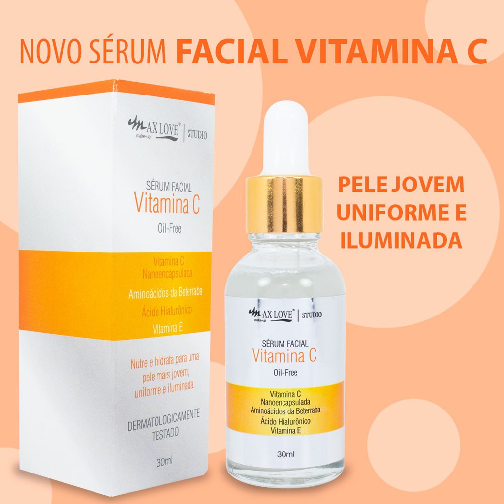 SERUM VITAMINA C OIL FREE MAX LOVE Shopee Brasil