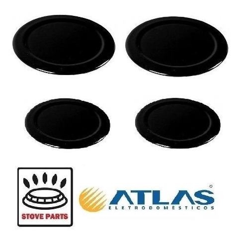 Kit Espalhador Tampinha Peças Fogão Atlas Atenas - 4 Bocas