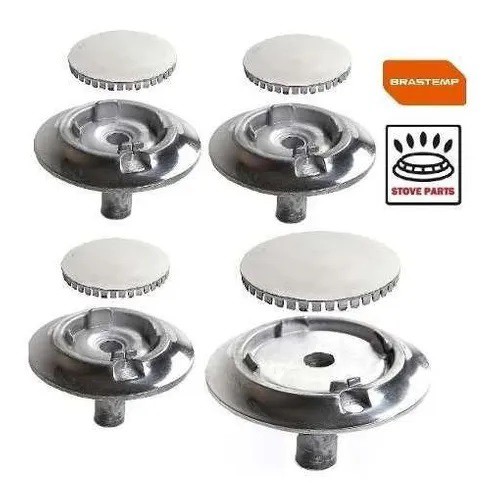 Kit Espalhador + Queimador Fogão Brastemp Clean Antigo 4 Bocas