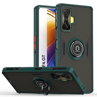 Anel Titular Stand Soft Case Para Xiaomi Poco F4 GT Dedo Tampa Do Suporte Redmi K50 Gaming