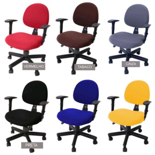 Kit Capa de Cadeira de Giratória Secretaria - Assento e Encosto em Oferta na Shopee