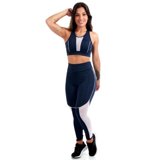 Conjunto Fitness Com Detalhe em Tela (calça+top) 10758/10759