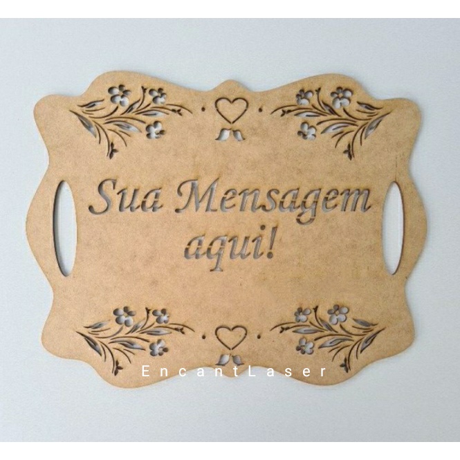 Placa Casamento 36x27 frase Personalizada MDF crú  Entrada Igreja Plaquinha Branca Placa de Noiva