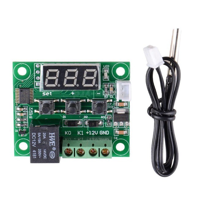 W1209 Termostato Digital + Sensor NTC Módulo para Chocadeira Aquário Adega Arduino Eletrônica - 1 peça