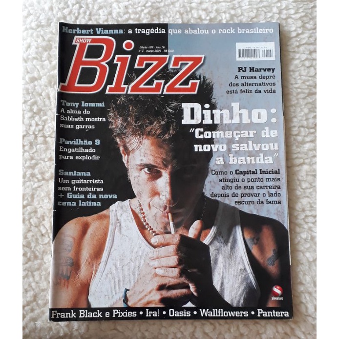 Revista Show Bizz Dinho Edição 188 Ano 16 Número 3 Março/ 2001
