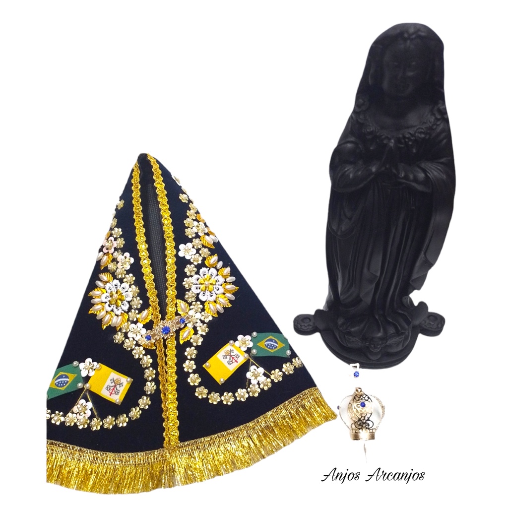 Imagem De Nossa Senhora Aparecida Completa Imagem Manto E Coroa