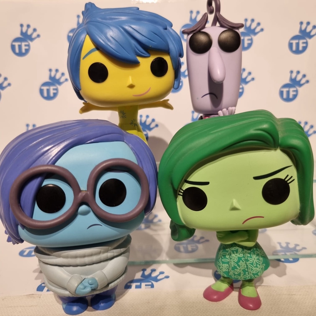 Coleção Funko Pop Divertidamente Original Loose : Joy #132 , Sadness #133 , Disgust #134 , Fear #135 Inside Out
