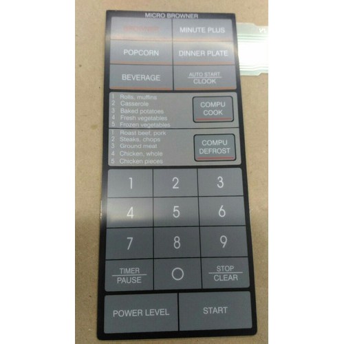 Membrana Teclado  Forno Microondas Sharp Rb5a56 RB 5A56